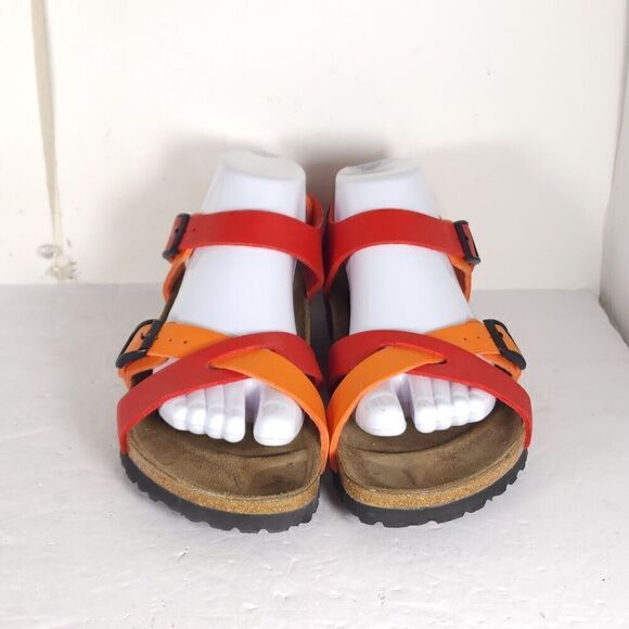 Birkenstock Papillio Women's Yara EU38 US7 Multicolor Flat Strappy Sandals Rare - Picture 3 of 16